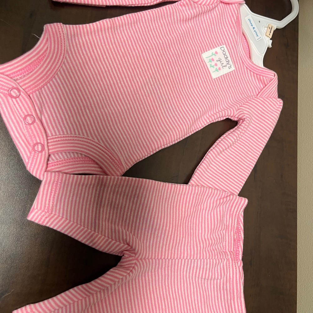Carter's Pink Striped Jumpsuit